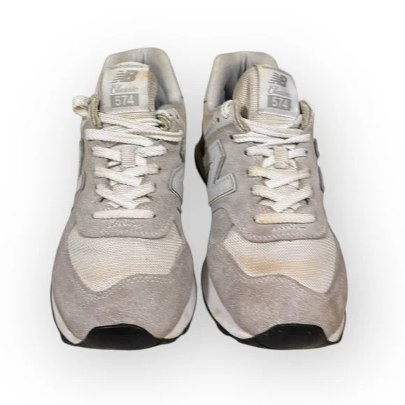 New Balance 574 Classic ML574EVN Men’s Size 8.5 Gray Suede Mesh Retro Sneakers - Picture 3 of 11